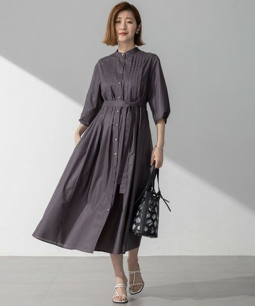 23区 / ニジュウサンク ロング・マキシ丈ワンピース | 【洗える】ラスターローン フロントタック ワンピース | 詳細2