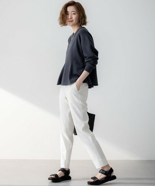 23区 / ニジュウサンク その他パンツ | 【洗える】リネンレーヨンストレッチ テーパード パンツ | 詳細7