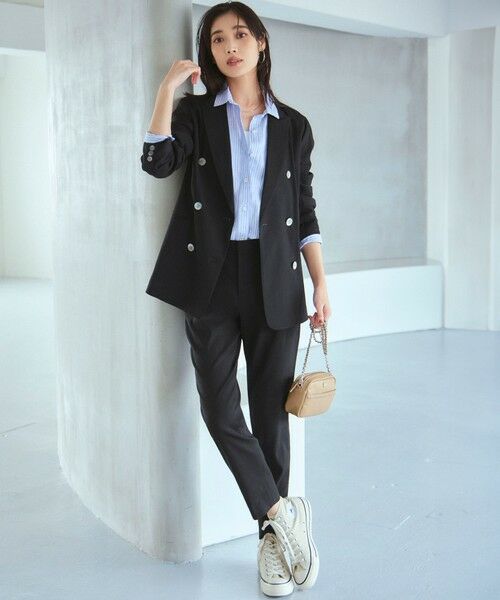 23区 / ニジュウサンク その他パンツ | 【洗える】リネンレーヨンストレッチ テーパード パンツ | 詳細9