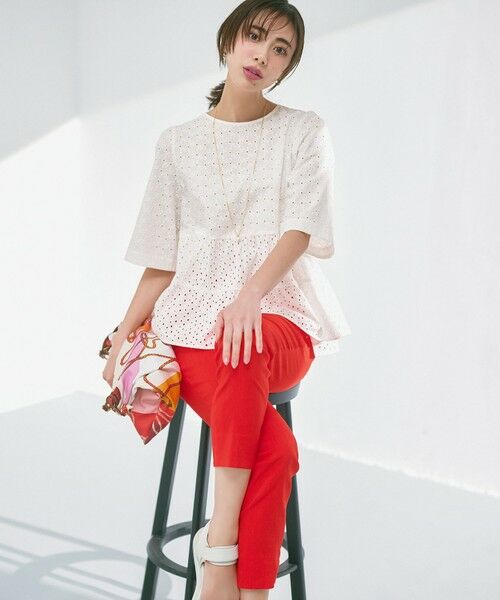 23区 / ニジュウサンク その他パンツ | 【洗える】リネンレーヨンストレッチ テーパード パンツ | 詳細13