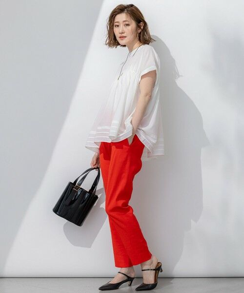 23区 / ニジュウサンク その他パンツ | 【洗える】リネンレーヨンストレッチ テーパード パンツ | 詳細14