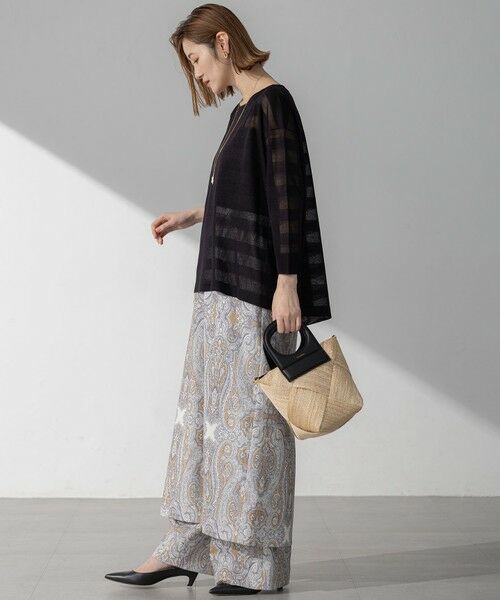 23区 / ニジュウサンク その他パンツ | 【洗える】Rattiドローイングペイズリープリント ワイド パンツ | 詳細20