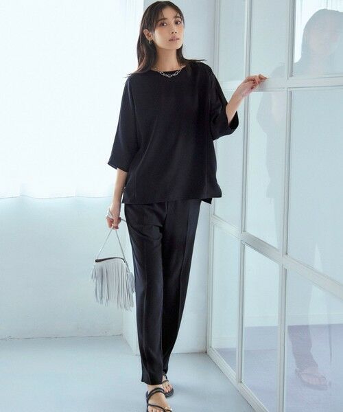 23区 / ニジュウサンク その他パンツ | 【Oggi7月号掲載/吸水速乾/接触冷感/UVカット】ストレッチジョーゼット テーパード パンツ | 詳細3