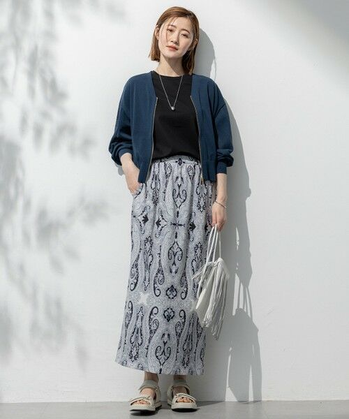 23区 / ニジュウサンク ミニ・ひざ丈スカート | 【洗える】Rattiドローイングペイズリープリント スカート | 詳細11