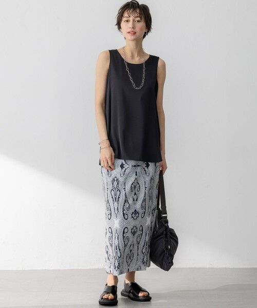 23区 / ニジュウサンク ミニ・ひざ丈スカート | 【洗える】Rattiドローイングペイズリープリント スカート | 詳細6
