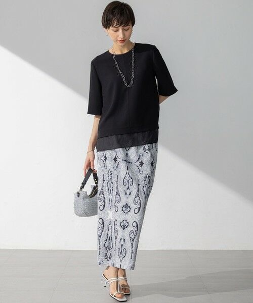 23区 / ニジュウサンク ミニ・ひざ丈スカート | 【洗える】Rattiドローイングペイズリープリント スカート | 詳細9