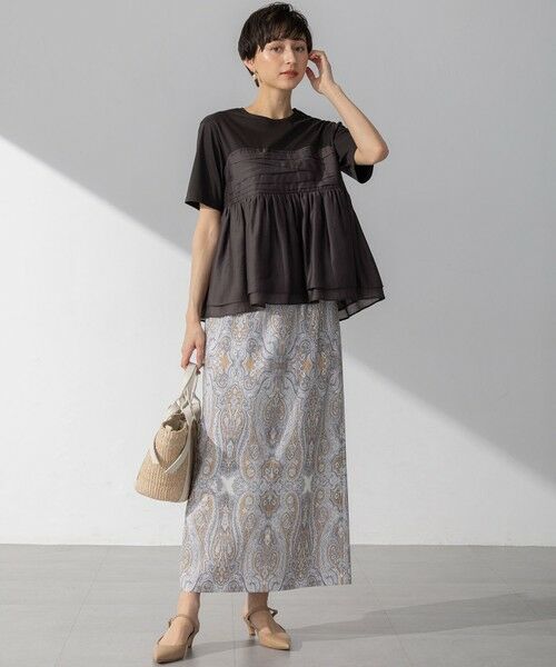 23区 / ニジュウサンク ミニ・ひざ丈スカート | 【洗える】Rattiドローイングペイズリープリント スカート | 詳細22