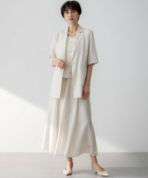 23区 / ニジュウサンク ミニ・ひざ丈スカート | 【洗える】ソフトオーガンジー タック スカート | 詳細11