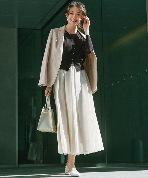 23区 / ニジュウサンク ミニ・ひざ丈スカート | 【洗える】ソフトオーガンジー タック スカート | 詳細4