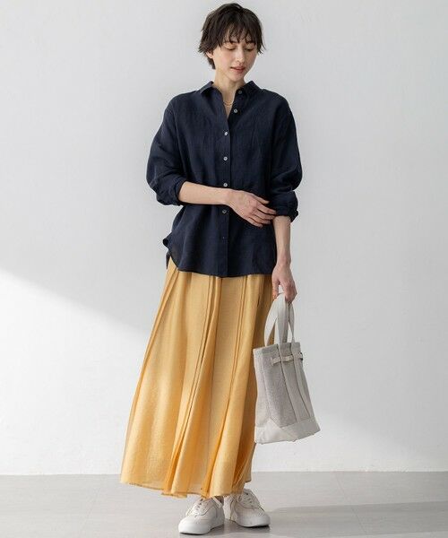 23区 / ニジュウサンク ミニ・ひざ丈スカート | 【洗える】ソフトオーガンジー タック スカート | 詳細14