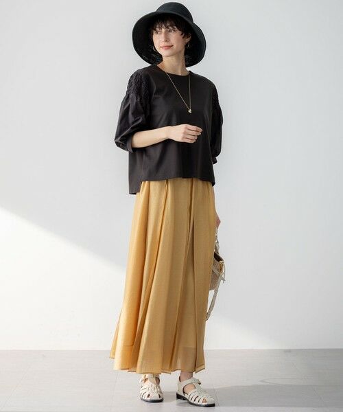 23区 / ニジュウサンク ミニ・ひざ丈スカート | 【洗える】ソフトオーガンジー タック スカート | 詳細16