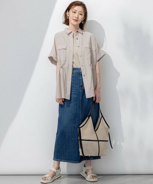 23区 / ニジュウサンク シャツ・ブラウス | 【洗える】ライトシアーマットクロス ミリタリーディティール シャツ | 詳細8