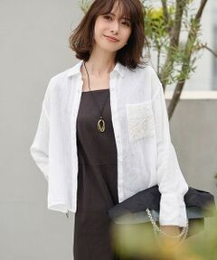 23区 / ニジュウサンク シャツ・ブラウス | 【洗える】LIBECO クロップド シャツ