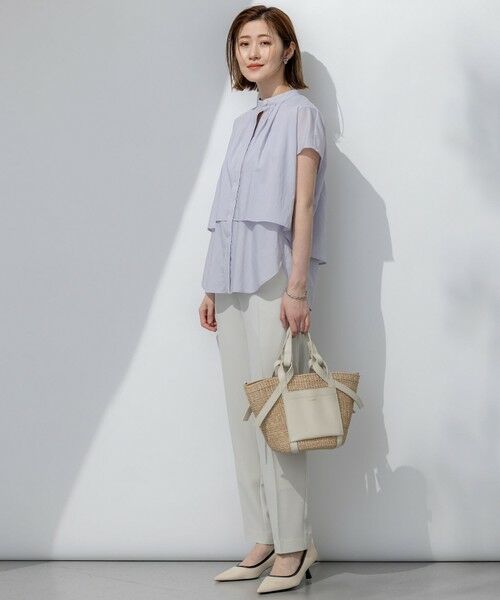 23区 / ニジュウサンク シャツ・ブラウス | 【撥水加工/洗える】シアーナイロンツイル レイヤード ブラウス | 詳細10