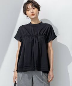 23区 / ニジュウサンク シャツ・ブラウス | 【撥水加工/洗える】シアーナイロンツイル ギャザー ブラウス