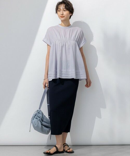 23区 / ニジュウサンク シャツ・ブラウス | 【撥水加工/洗える】シアーナイロンツイル ギャザー ブラウス | 詳細17