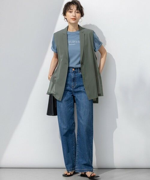 セール】 【洗える】ライトシアーマットクロス ジレ （その他