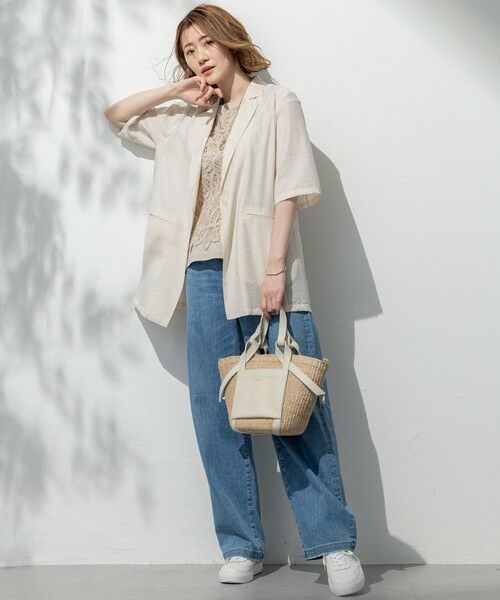 23区 / ニジュウサンク テーラードジャケット | 【Oggi6月号掲載/速乾性/接触冷感】シアータンブラー ハーフスリーブ ジャケット | 詳細10