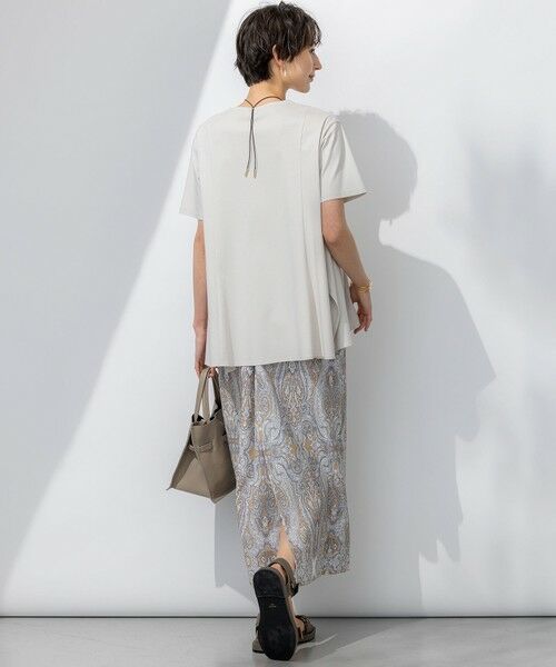 今期　スムースデザイン フレア Tシャツ GLOW6月号掲載/汗じみ防止】スムースデザイン フレア Tシャツ