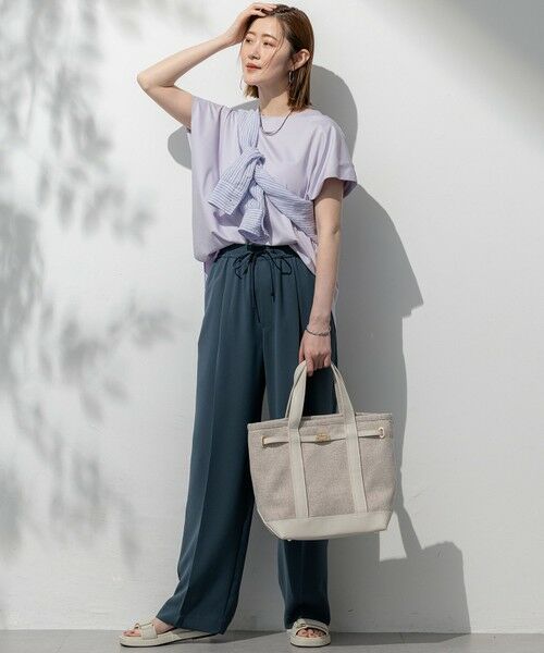 23区 / ニジュウサンク カットソー | 【汗じみ防止/洗える】スムースデザイン フレンチスリーブ Tシャツ | 詳細5