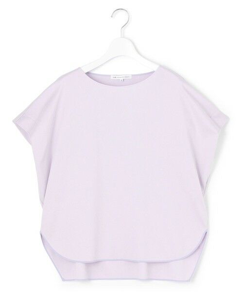 23区 スムースデザイン フレンチスリーブ Tシャツ 汗じみ防止/洗える】スムースデザイン フレンチスリーブ Tシャツ