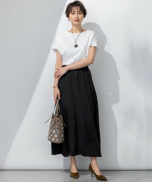 23区 / ニジュウサンク カットソー | 【汗じみ防止/洗える】スムースデザイン フレンチスリーブ Tシャツ | 詳細14