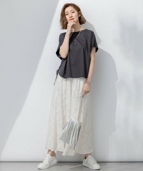 23区 / ニジュウサンク カットソー | 【汗じみ防止/洗える】スムースデザイン フレンチスリーブ Tシャツ | 詳細18