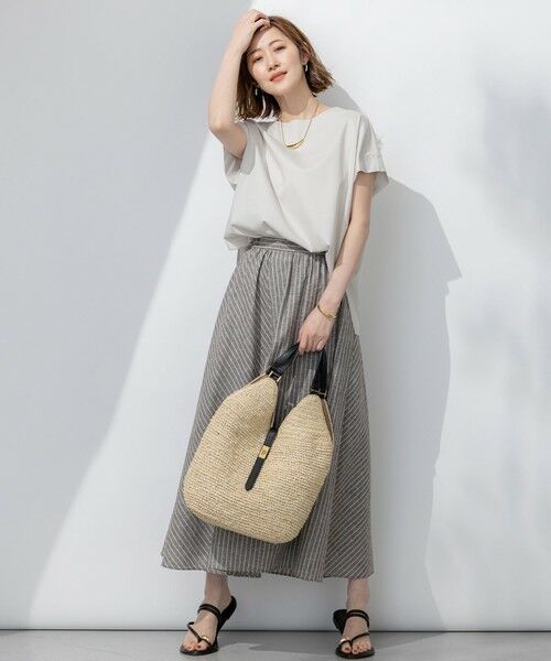 23区 / ニジュウサンク カットソー | 【汗じみ防止/洗える】スムースデザイン フレンチスリーブ Tシャツ | 詳細21