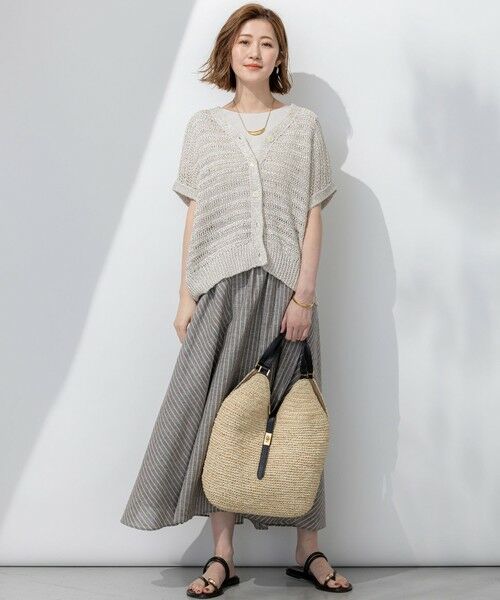 23区 / ニジュウサンク カットソー | 【汗じみ防止/洗える】スムースデザイン フレンチスリーブ Tシャツ | 詳細22