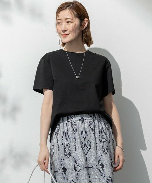 土日限定価格！【23区Lサイズ】今季物！着心地抜群♪涼しい！ブラックラメTシャツ 土日限定価格！【23区Lサイズ】今季物！着心地抜群♪涼しい