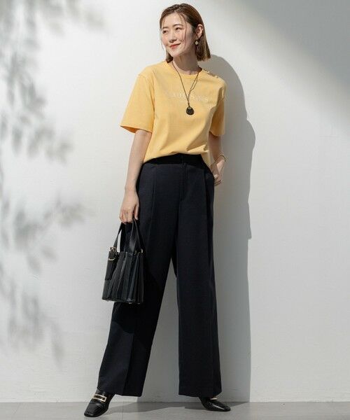 23区 / ニジュウサンク カットソー | 【洗える】ボタニカル カラー Tシャツ | 詳細1