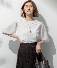 23区 / ニジュウサンク ニット・セーター | 【洗える】シアーチェッククロスコンビ ニット