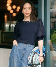 23区 / ニジュウサンク ニット・セーター | 【洗える】シアーチェッククロスコンビ ニット