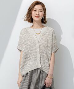 23区 / ニジュウサンク ニット・セーター | 【洗える】テープミックススカシ ドルマン ニットベスト