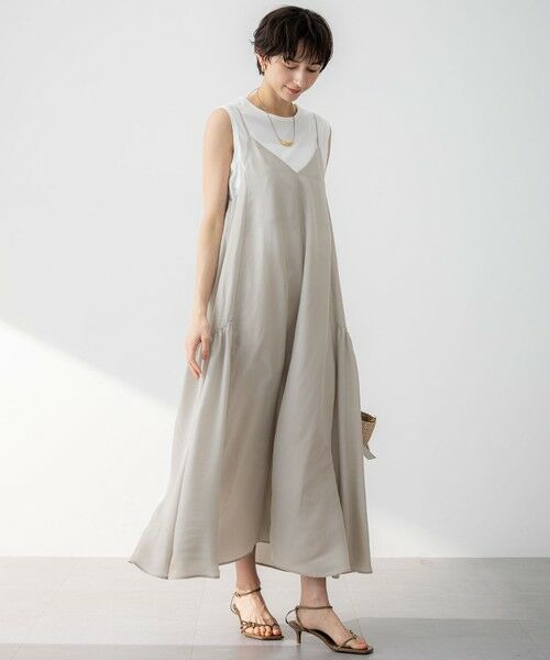23区 / ニジュウサンク ロング・マキシ丈ワンピース | 【接触冷感性】フィブリルツイル キャミソールフレアワンピース | 詳細5