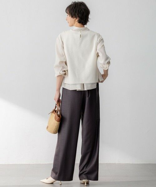 23区 / ニジュウサンク その他パンツ | 【接触冷感/UVカット/洗える】ドライスラブストレッチ ワイド パンツ | 詳細11