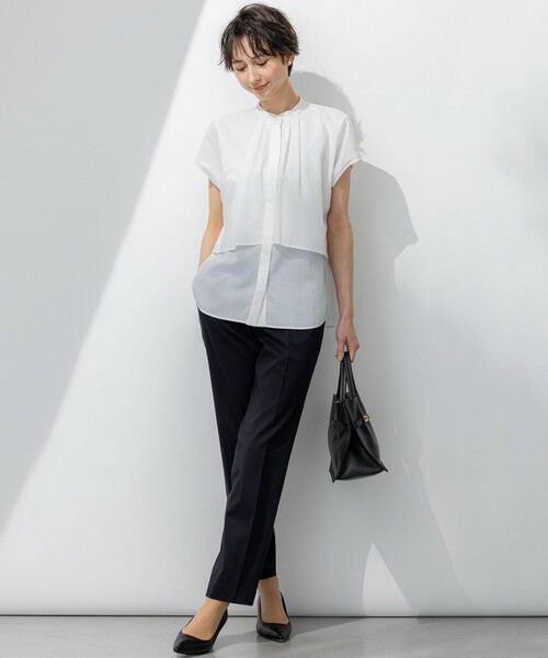 23区 / ニジュウサンク その他パンツ | 【セットアップ対応/洗える】ストレッチシャンブレー テーパード パンツ | 詳細12