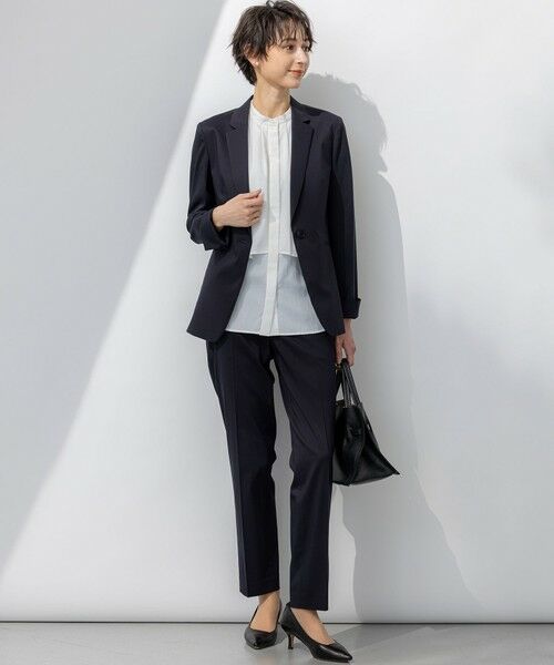 23区 / ニジュウサンク その他パンツ | 【セットアップ対応/洗える】ストレッチシャンブレー テーパード パンツ | 詳細14