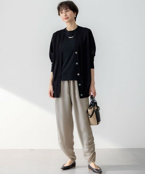 23区 / ニジュウサンク その他パンツ | 【接触冷感/洗える】フィブリルツイル シャーリング パンツ | 詳細9