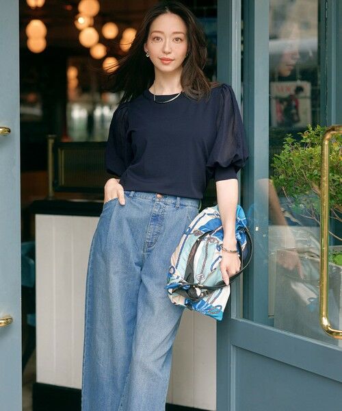 23区 / ニジュウサンク その他パンツ | 【Oggi6月号掲載/接触冷感】23区DENIM サマー タック ワイド パンツ | 詳細1