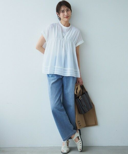 23区 / ニジュウサンク その他パンツ | 【Oggi6月号掲載/接触冷感】23区DENIM サマー タック ワイド パンツ | 詳細3