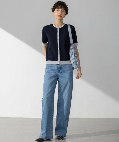 23区 DENIM✨ニジュウサンクデニム✨タグ付未使用品✨17号/4L✨パンツ 接触冷感】23区DENIM サマー ストレート ワイド パンツ （デニム