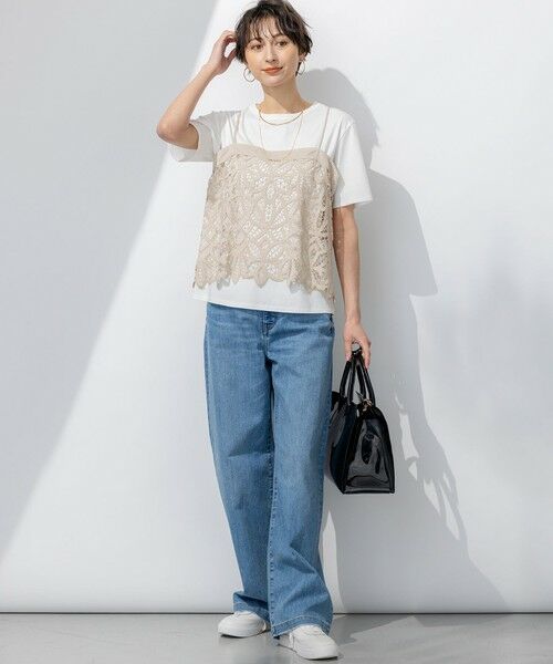 接触冷感】23区DENIM サマー ストレート ワイド パンツ （デニム