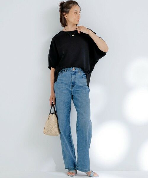 今期23区デニムサマーストレートワイドパンツ　サイズ30 接触冷感】23区DENIM サマー ストレート ワイド パンツ / 23区 L