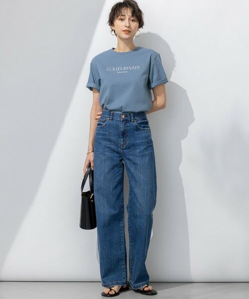 今期23区デニムサマーストレートワイドパンツ　サイズ30 接触冷感】23区DENIM サマー ストレート ワイド パンツ （デニム