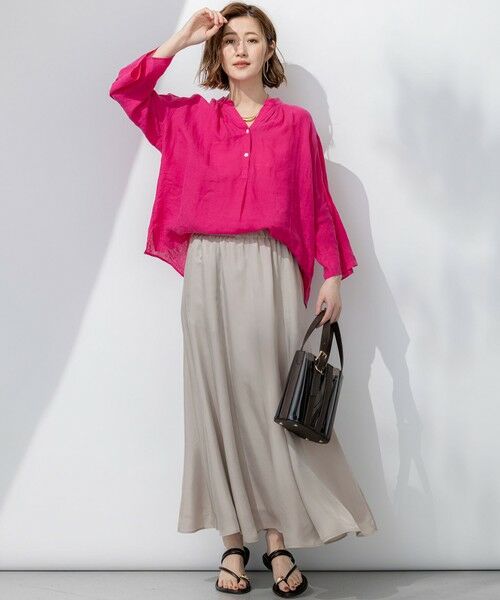 23区 / ニジュウサンク ミニ・ひざ丈スカート | 【接触冷感/洗える】フィブリルツイル ギャザー スカート | 詳細13