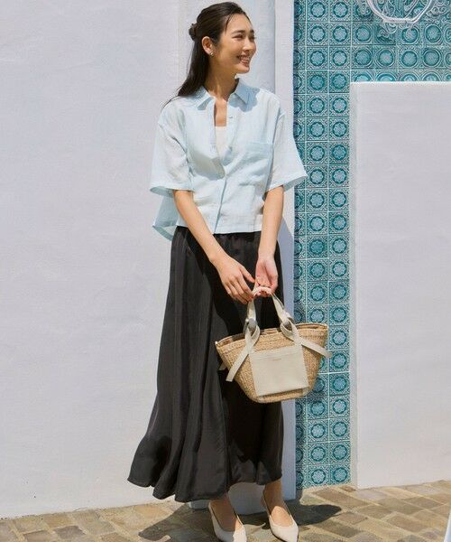 23区 / ニジュウサンク ミニ・ひざ丈スカート | 【接触冷感/洗える】フィブリルツイル ギャザー スカート | 詳細14