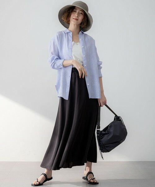 23区 / ニジュウサンク ミニ・ひざ丈スカート | 【接触冷感/洗える】フィブリルツイル ギャザー スカート | 詳細24