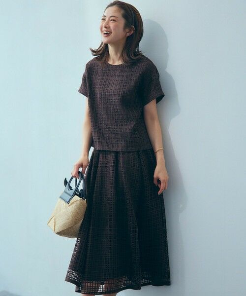 セール】 【洗える】Broche チェックレース スカート （ミニ