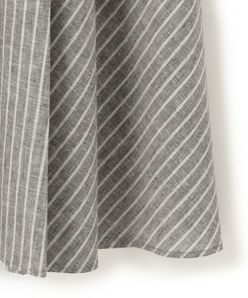 23区 / ニジュウサンク ミニ・ひざ丈スカート | 【洗える】リネンコットンストライプ ギャザー スカート | 詳細22
